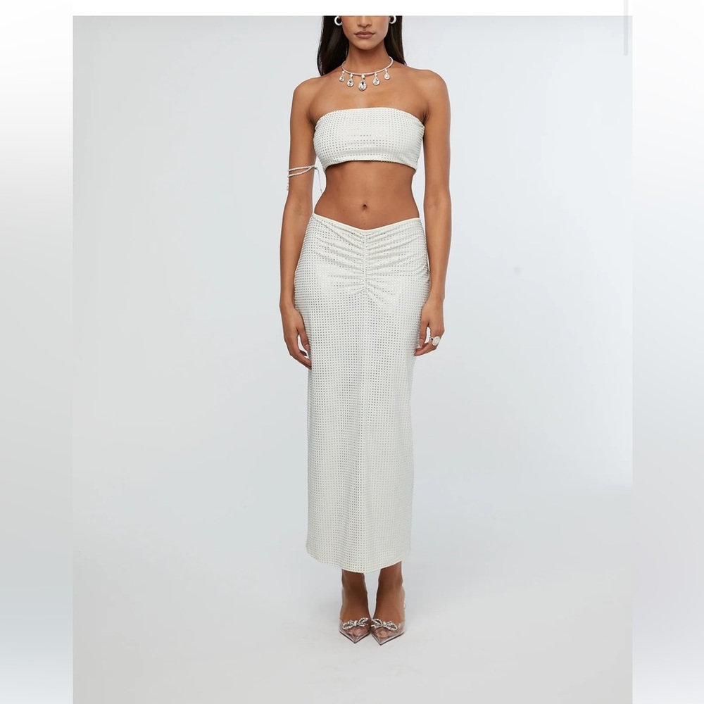 We Wore What crystal skirt and top set 💎
